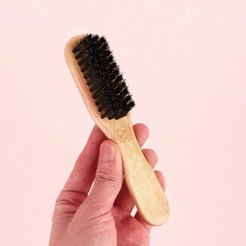 Boar Bristle Hair Brush Unisex Barber Styling Brush for Thick & Fine Hair