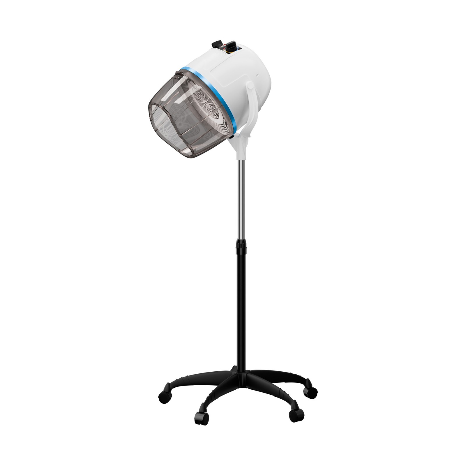 1300W Salon Bonnet Hair Dryer Rolling Stand, Height-Adjustable, White