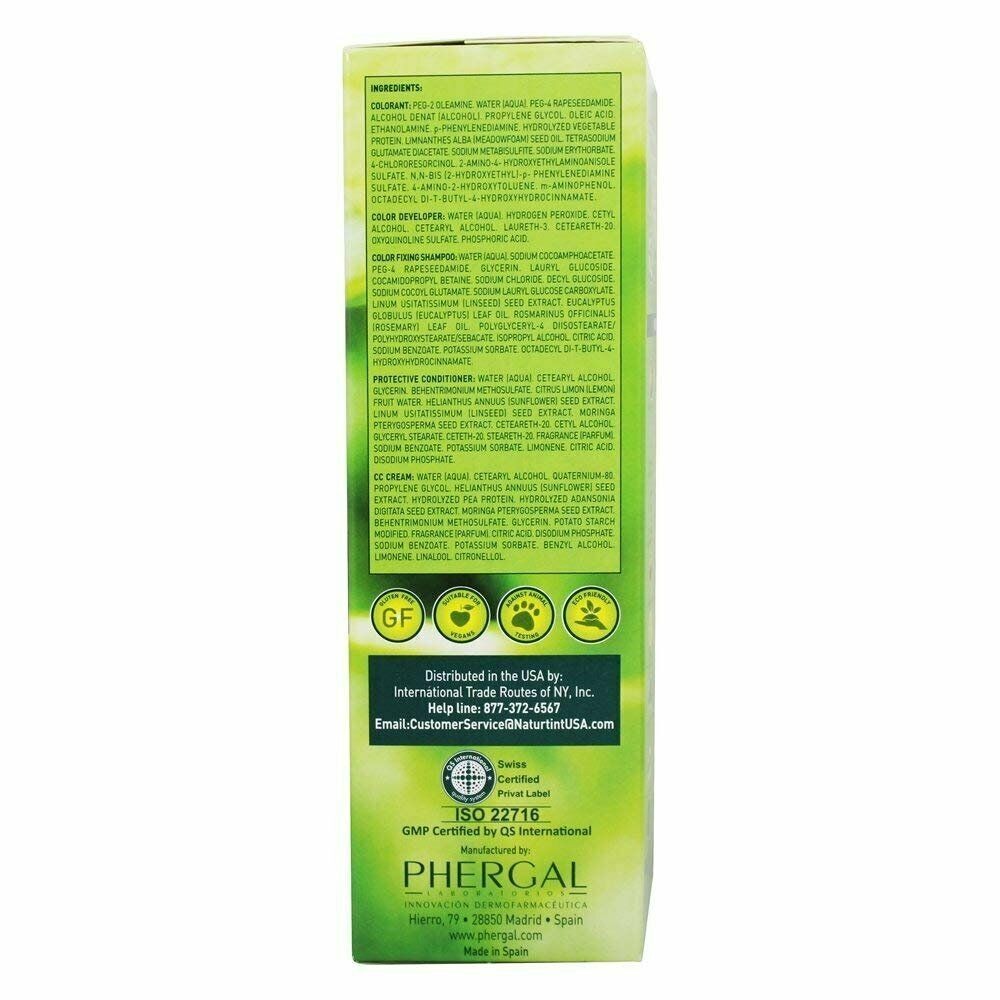 Phergal Naturtint 2N Brown Black Permanent Hair Color 165mL 5.28 fl oz Pack of 1