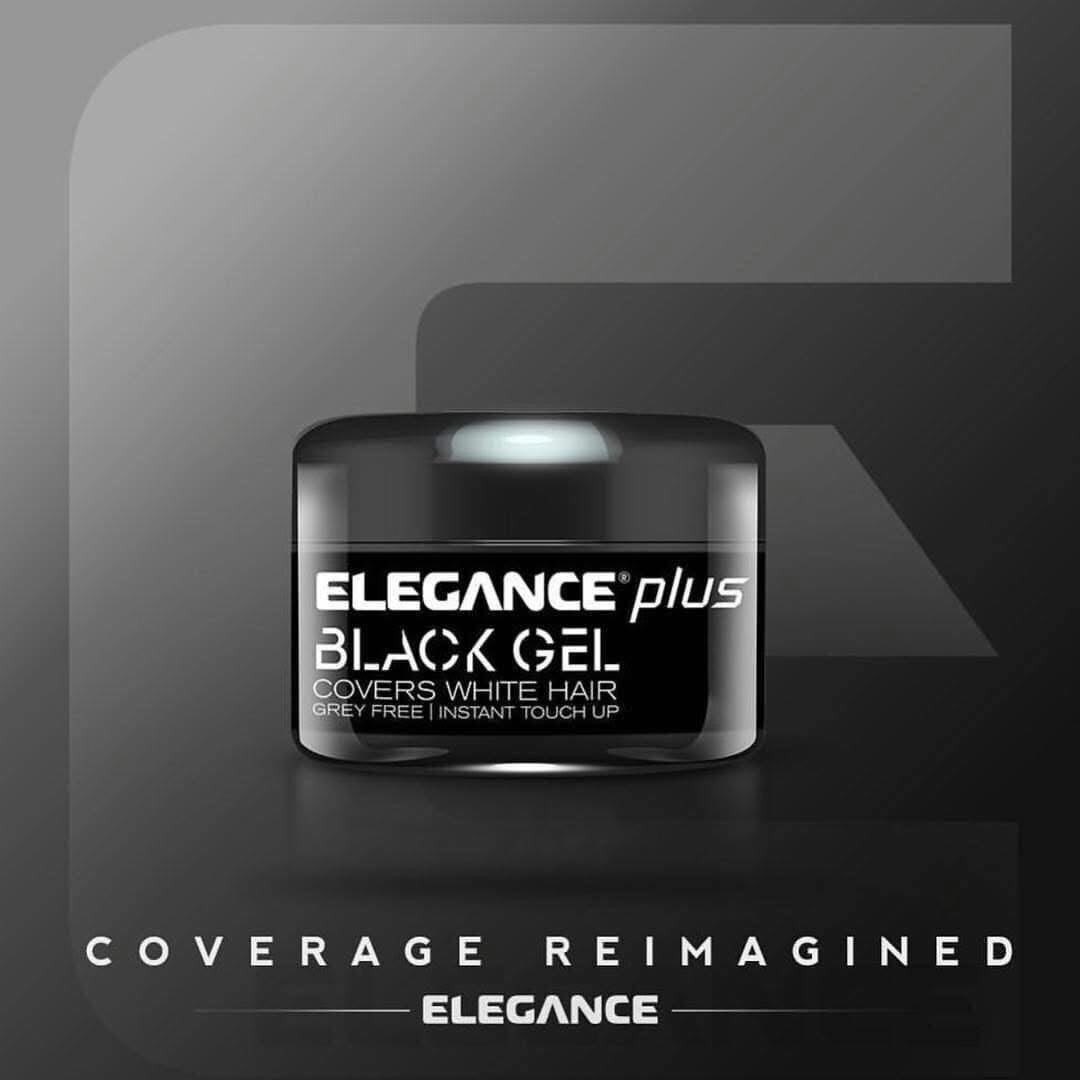 Elegance Plus Black Gel 100ml Cover Grey White Hair Instant Touch Up 12 Pack