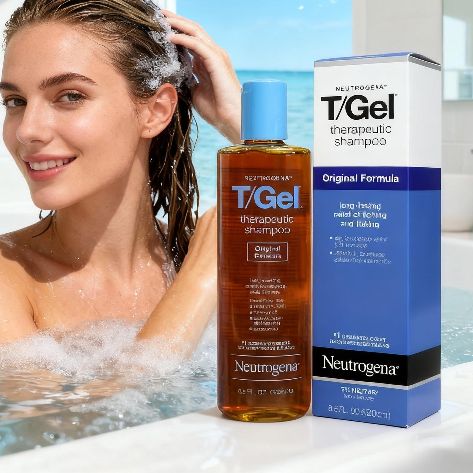 Oz Neutrogena T-Gel Therapeutic Shampoo Instant Therapy 8.5 Fl