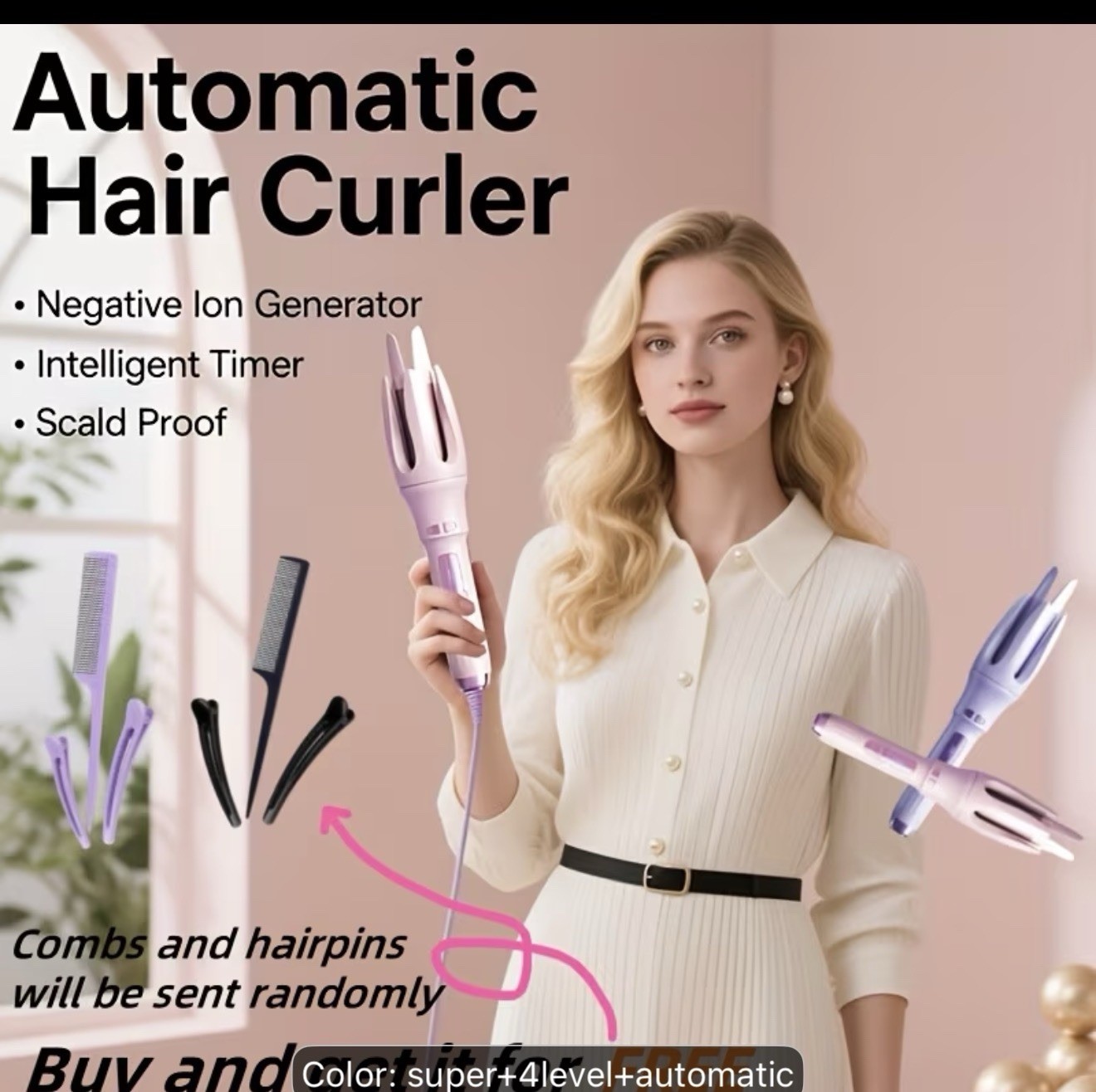 Fast Heating Anti-Scald Hair Curler – Stylish Automatic Wand for Beautiful Curls
