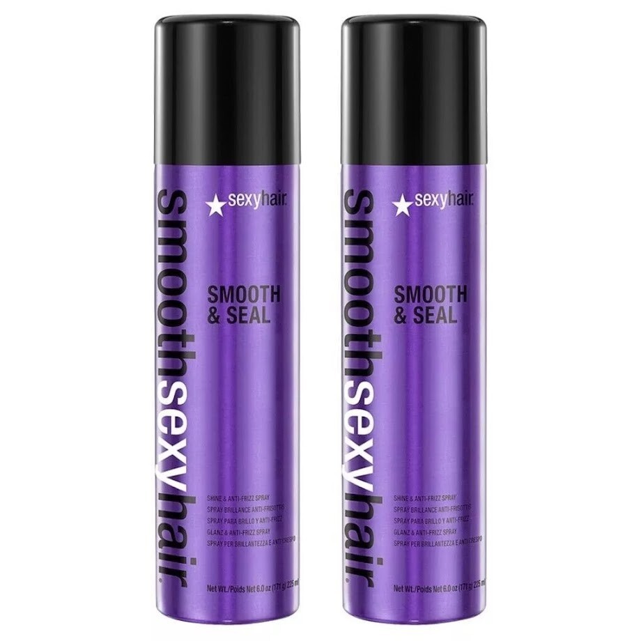 2 x Smooth Sexy Hair Smooth & Seal Spray 6 oz each Anti-Frizz & Shine Spray