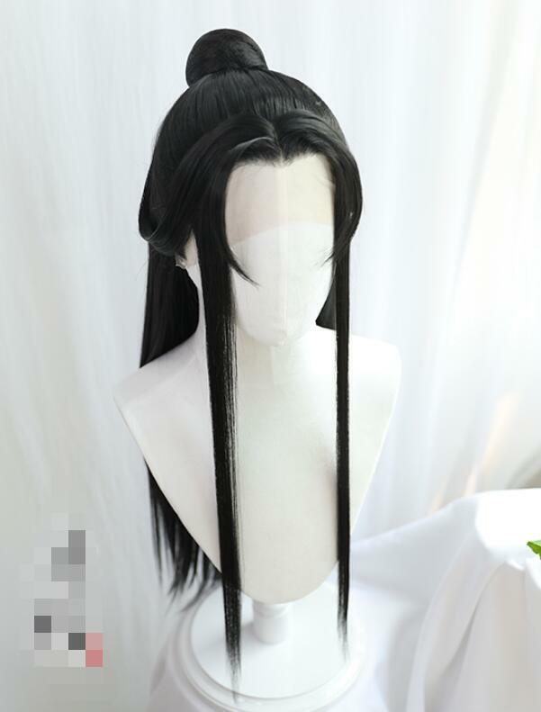 Chinese Ancient Style Men Costume Hanfu Cos Wig Headgear Wig Hairpieces Styling