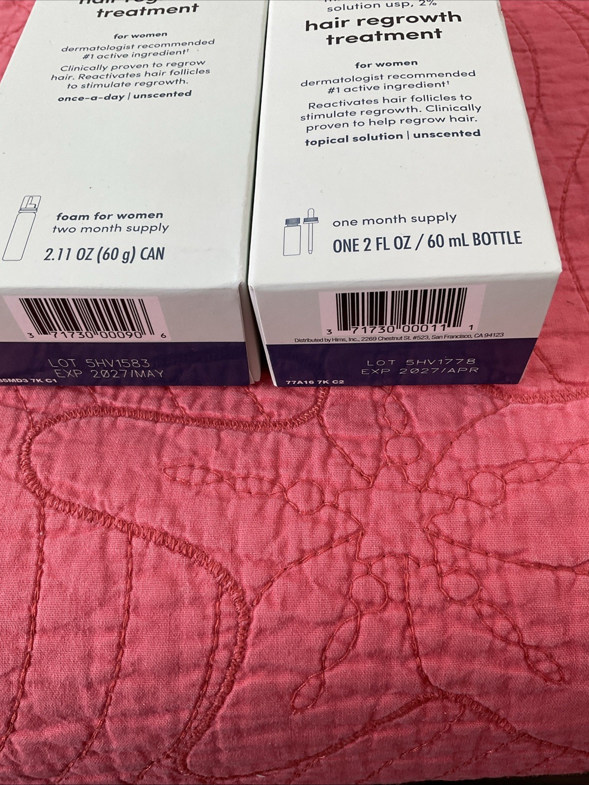 (2PACK) HERS Hair Regrowth Treatment 2.11 Fl oz (Female) 04/27 05/27