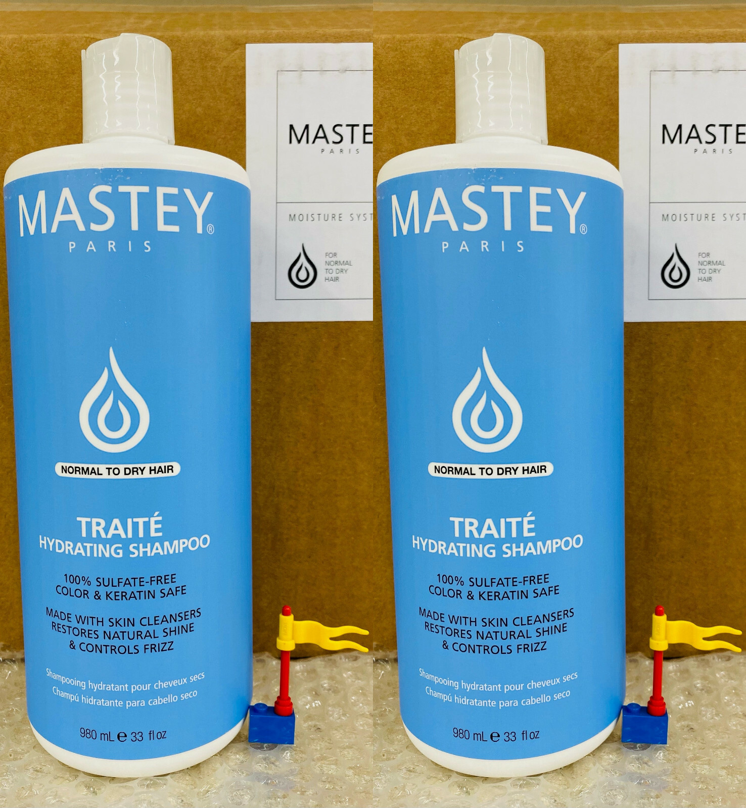 2 Bottles of Mastey Traite Hydrating Shampoo 33 Oz Each, Sulfate Free Shampoo