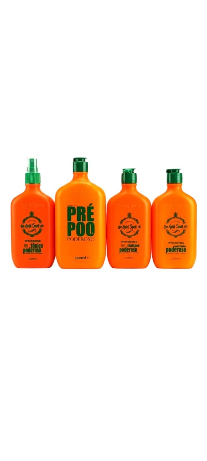 kit POWERFUL GOLD SPELL Pre-Poo 500ml+shampoo+conditioner+tonic 250ml/8.45fl.oz
