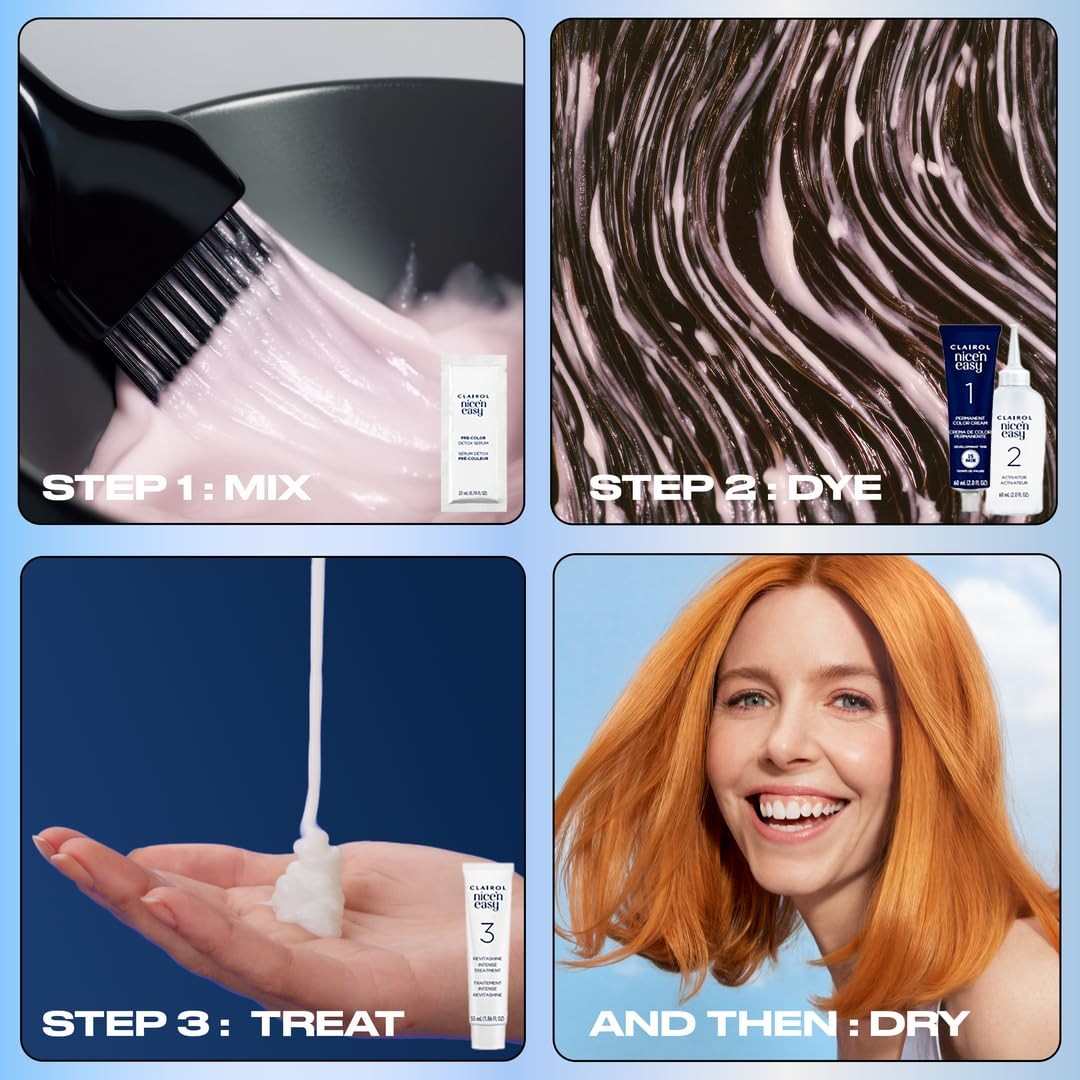 Clairol Nice’n Easy Permanent Hair Dye, All colors Available Pack of 1