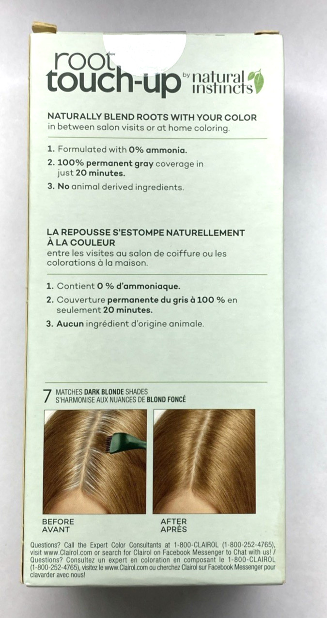 Clairol Root Touch Up Dark Blonde 7 by Natural Instincts Permanent Hair Dye