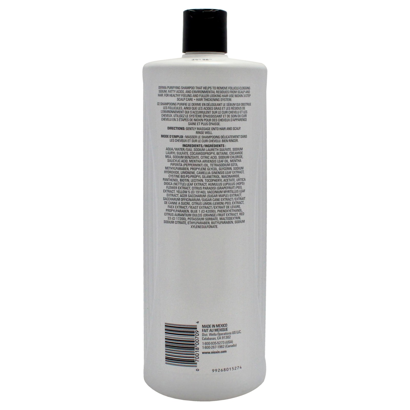 System 2 Cleanser Shampoo by Nioxin for Unisex – 33.8 oz Shampoo