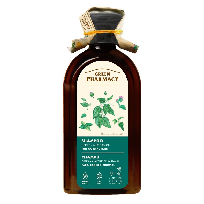 Nettle & Burdock Oil Shampoo for Normal Hair. Strengthens Hair, Enhances Shine