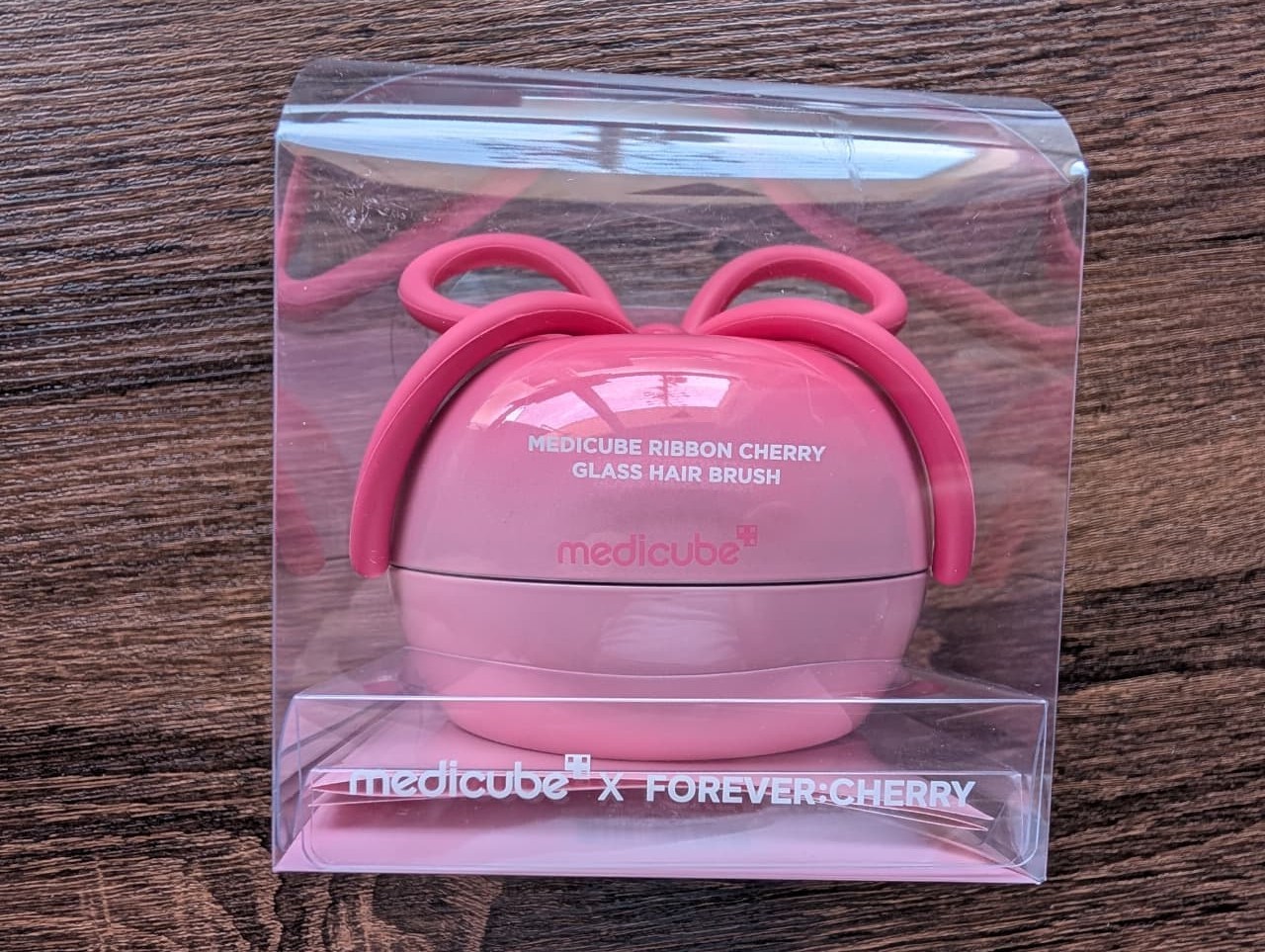 medicube x FOREVER CHERRY Ribbon Cherry Hair Brush Pink Limited Edition