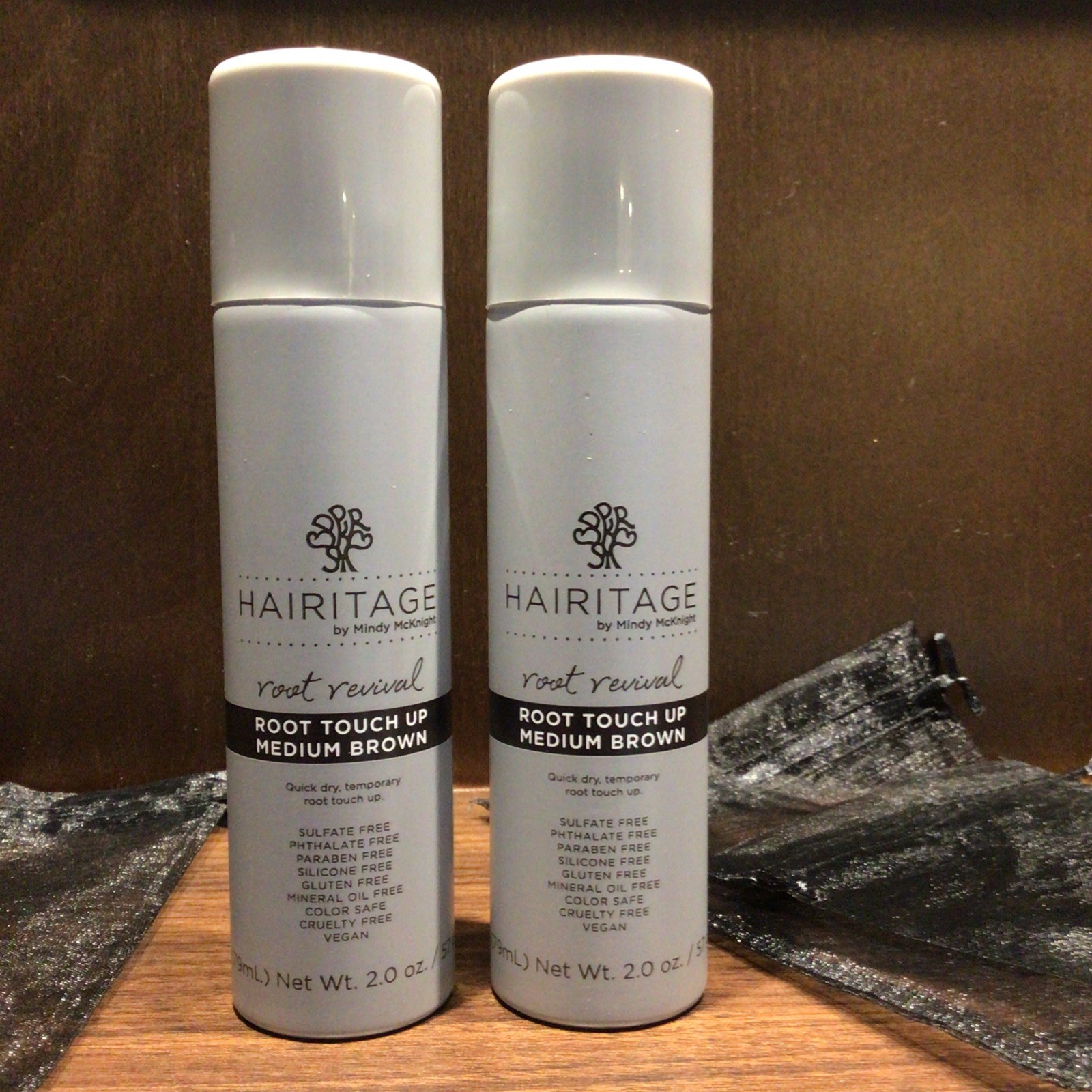 Hairitage Medium Brown Root Touch Up 2oz **LOT OF 2**