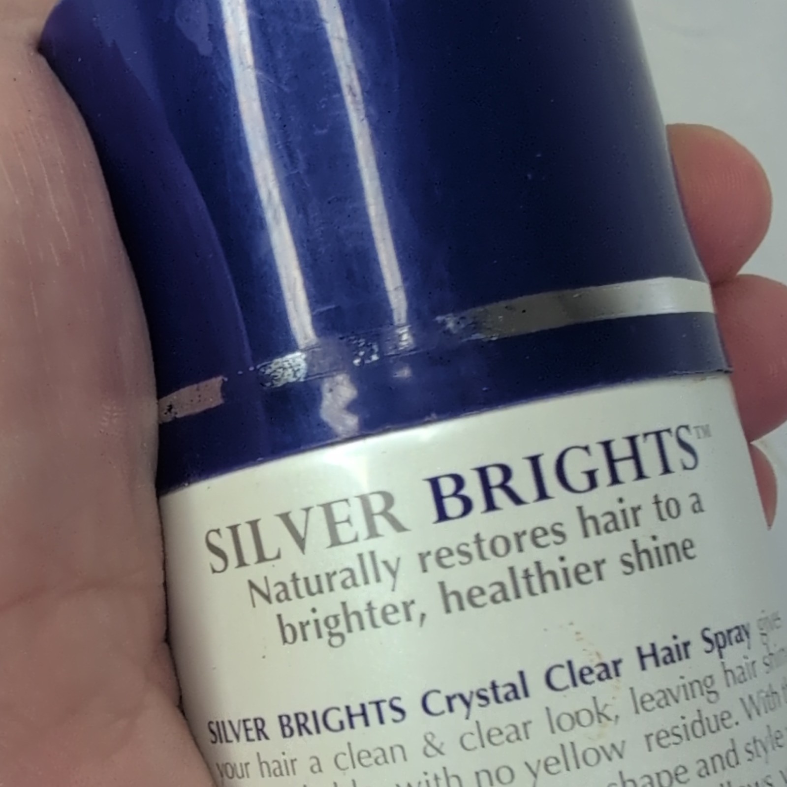 Silver Brights Crystal Clear Hairspray 7 oz Non-Yellowing Firm Hold SB-3