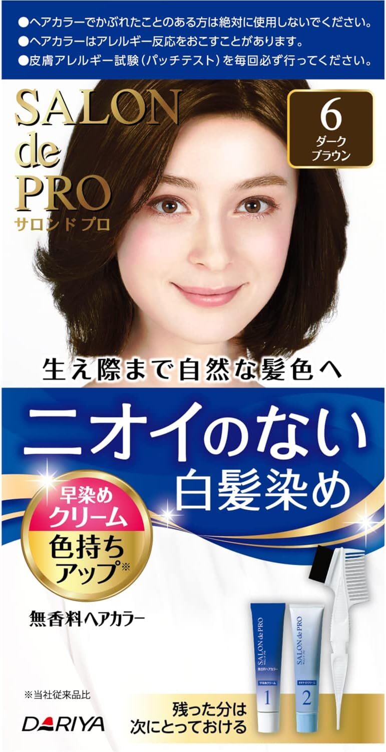 [US Seller] Dariya Salon De Pro Hair Dye #6 Dark Brown (Free Ship) (New Version)