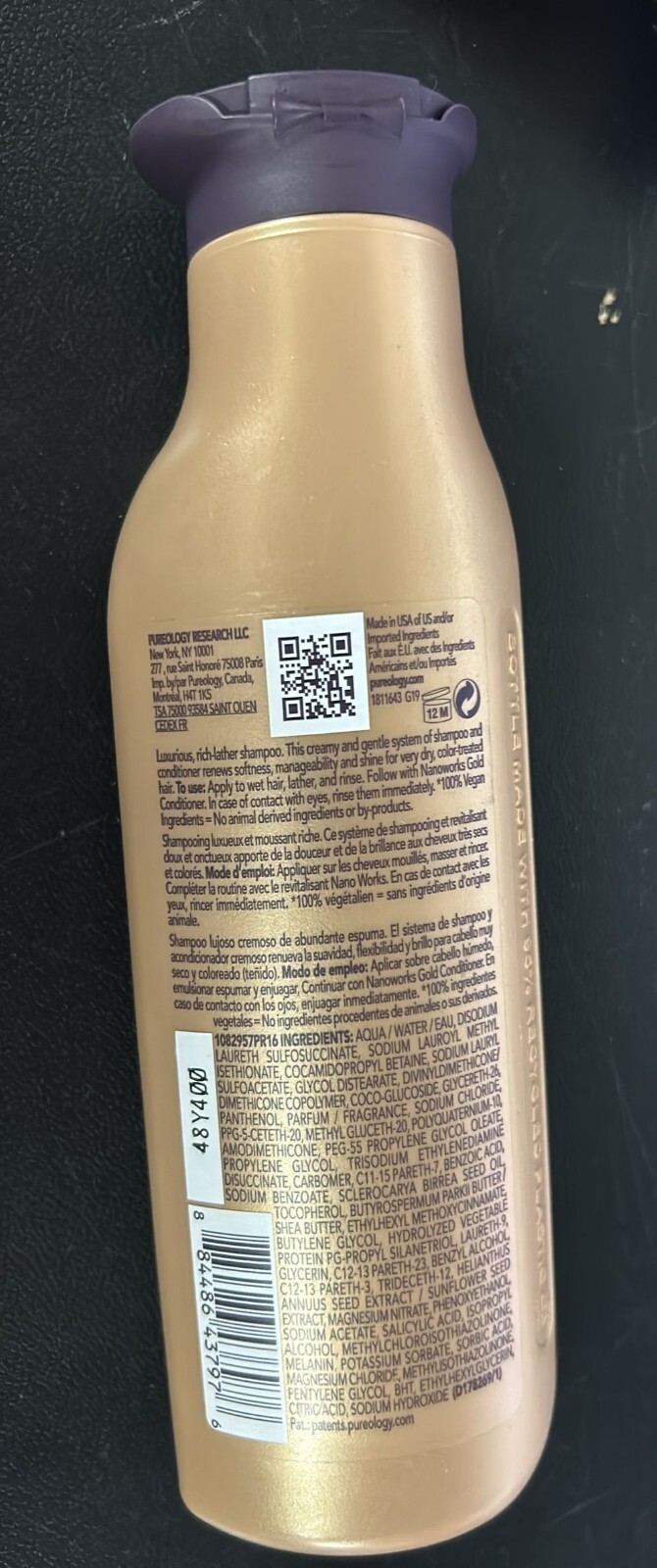 Pureology Nanoworks Gold Shampoo 9oz/266ml (H7)