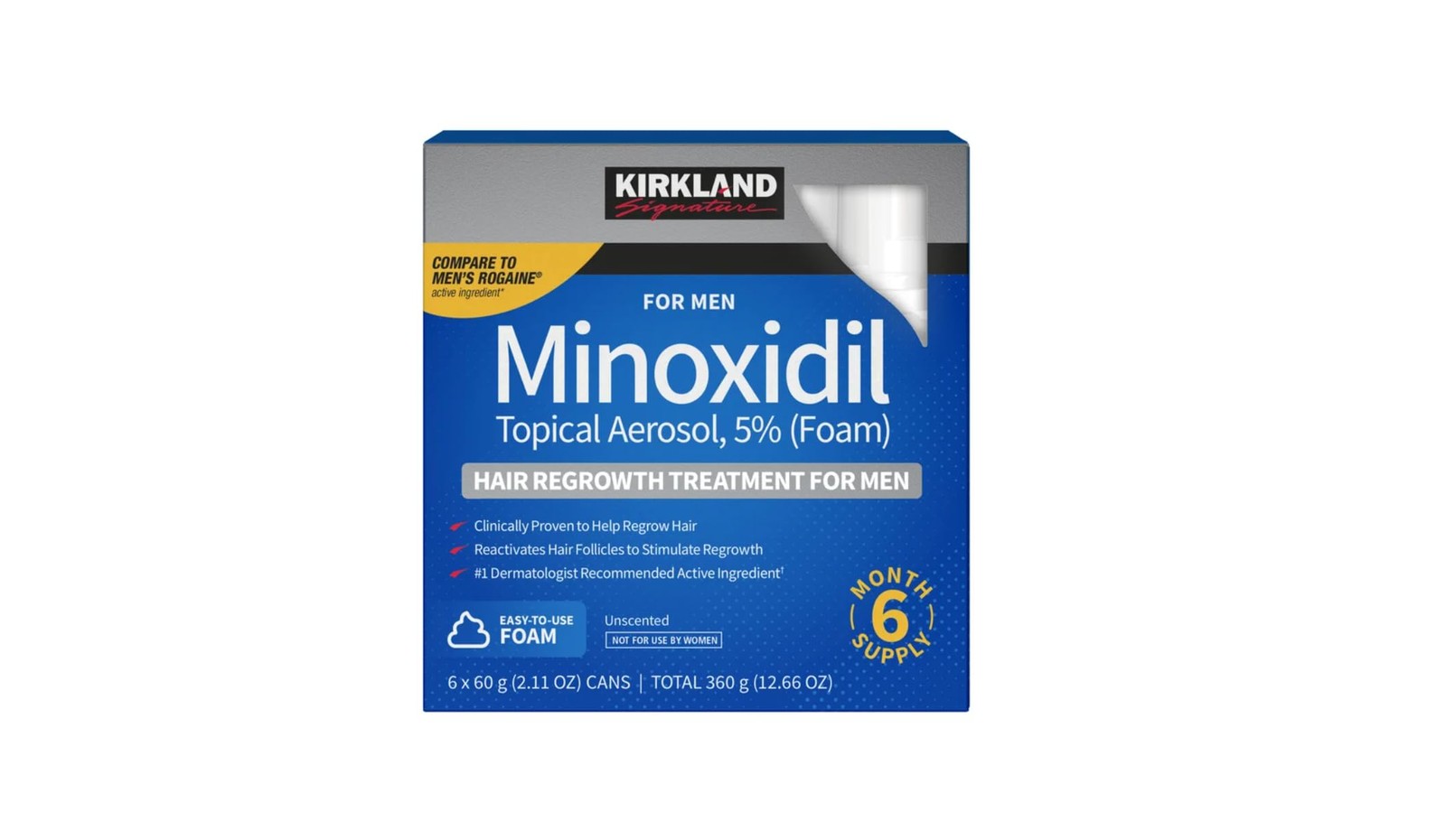 Kirkland Signature Hair Regrowth Treatment Extra Strength for Men, 5% Minoxidil