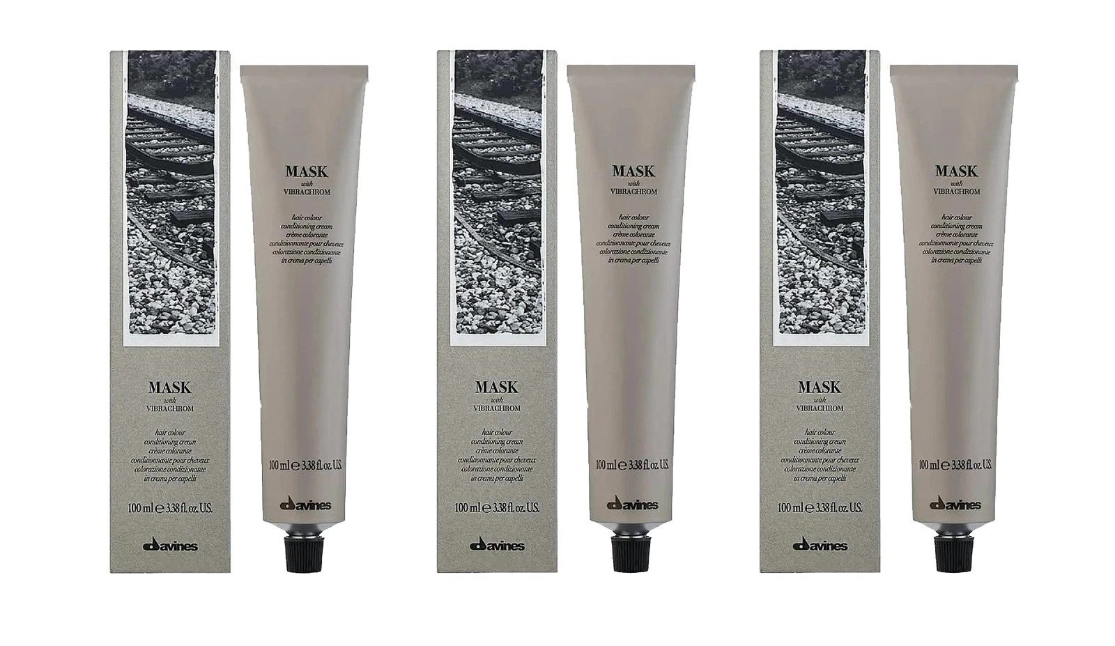 3x100ml Davines Mask Vibrachrom Series Hair Dye All Colors Conditioning Cream