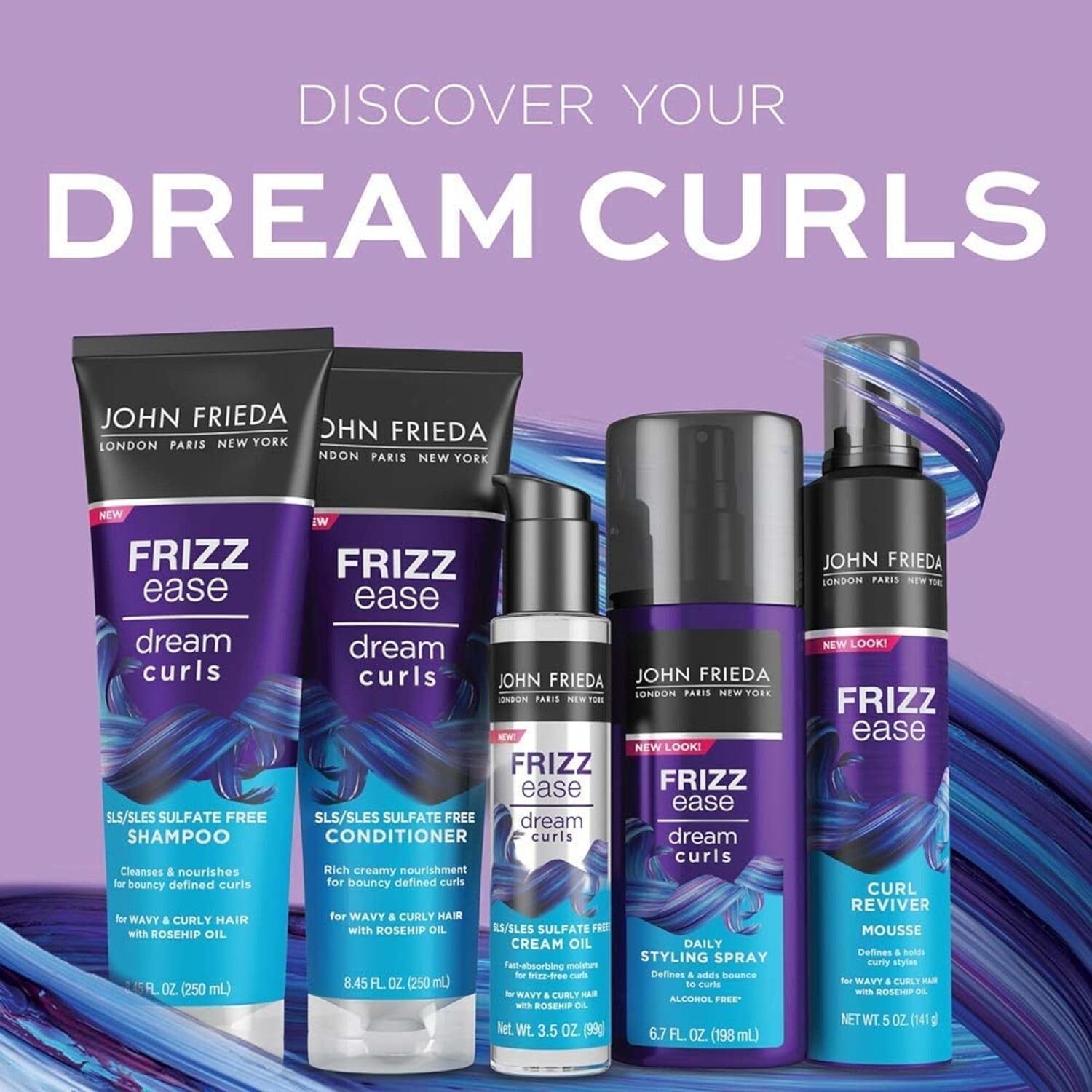 2 PK John Frieda Anti Frizz, Frizz Ease Dream Curls, 6.7 fl oz / 200 mL