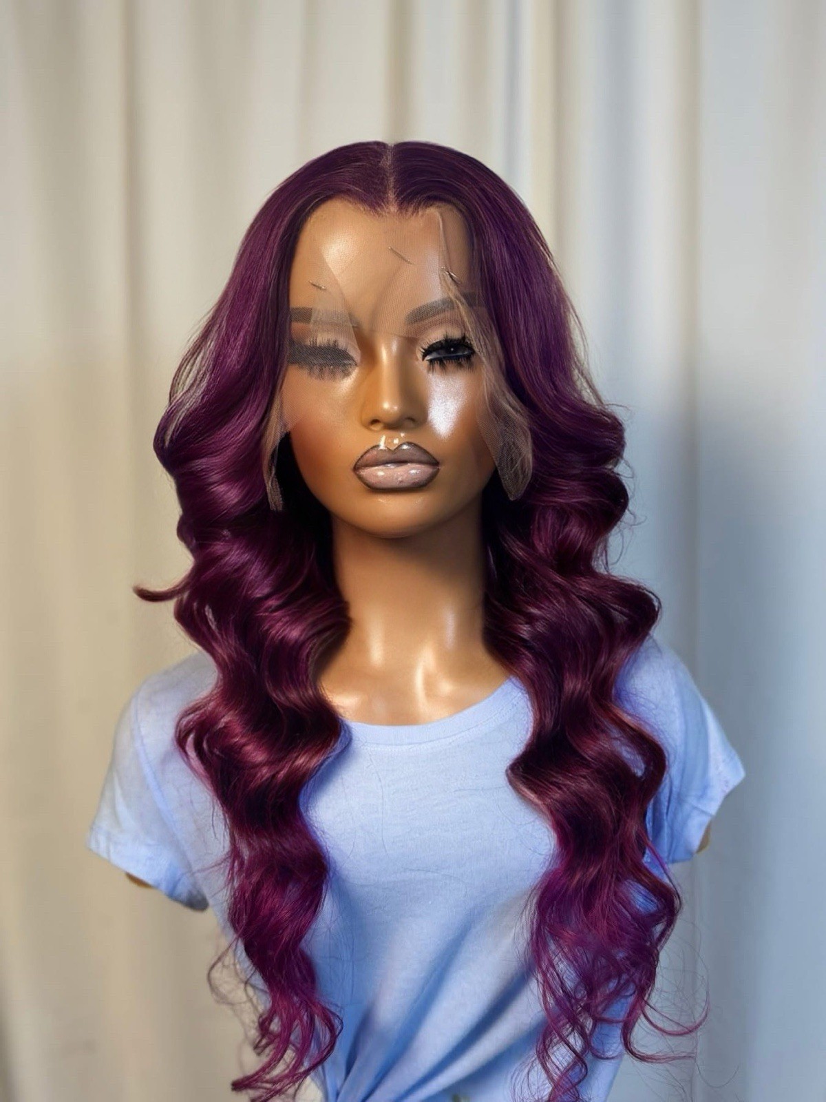 Meeca Unit_Light Burgundy Window Peek 13X6 HD Lace Frontal Human Hair Wig