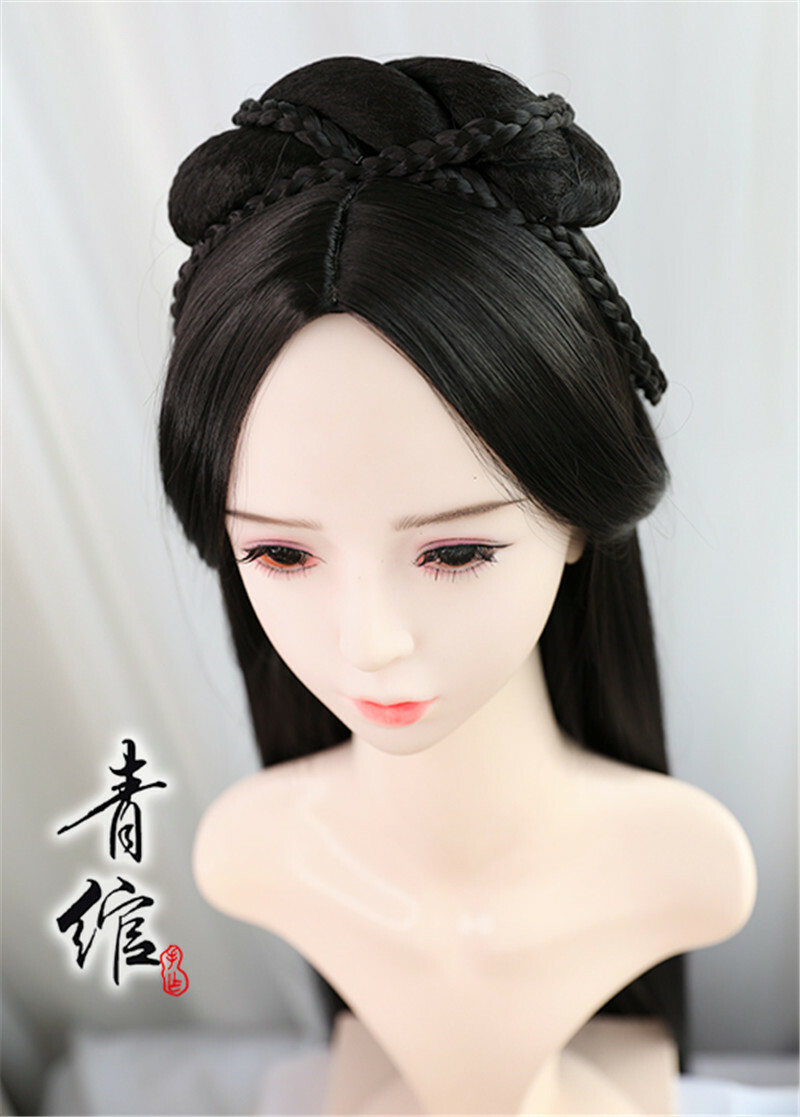 Hanfu Prop Girl Gift Chinese Ancient Custom Hair Wig Traditional Hairpiece