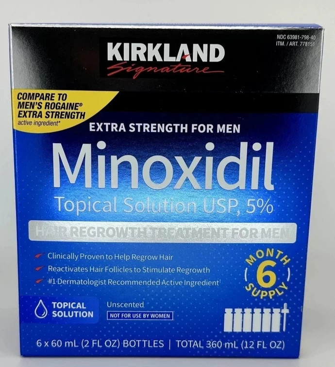 Kirkland Signature Minoxidil 5% Hair Regrowth Men New Free Shipping