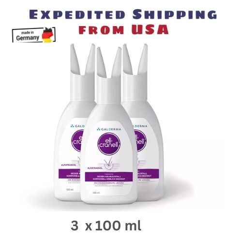 3x 100ml Ell-Cranell Hair Loss Prevention Men And Women 250 mg/ml – Ship from US