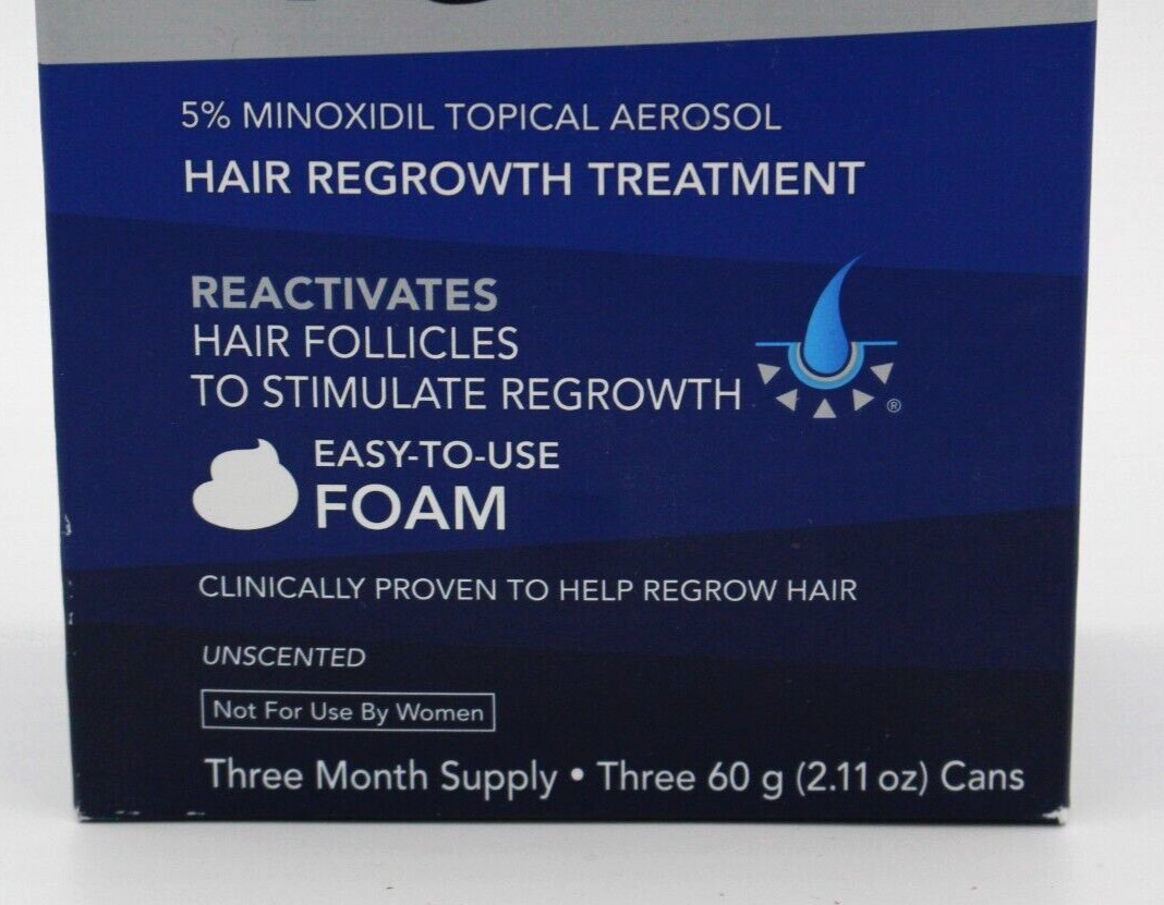 ROGAINE 5% Minoxidil Unscented Foam Hair Regrowth Treatment 3 Month – 01/2026