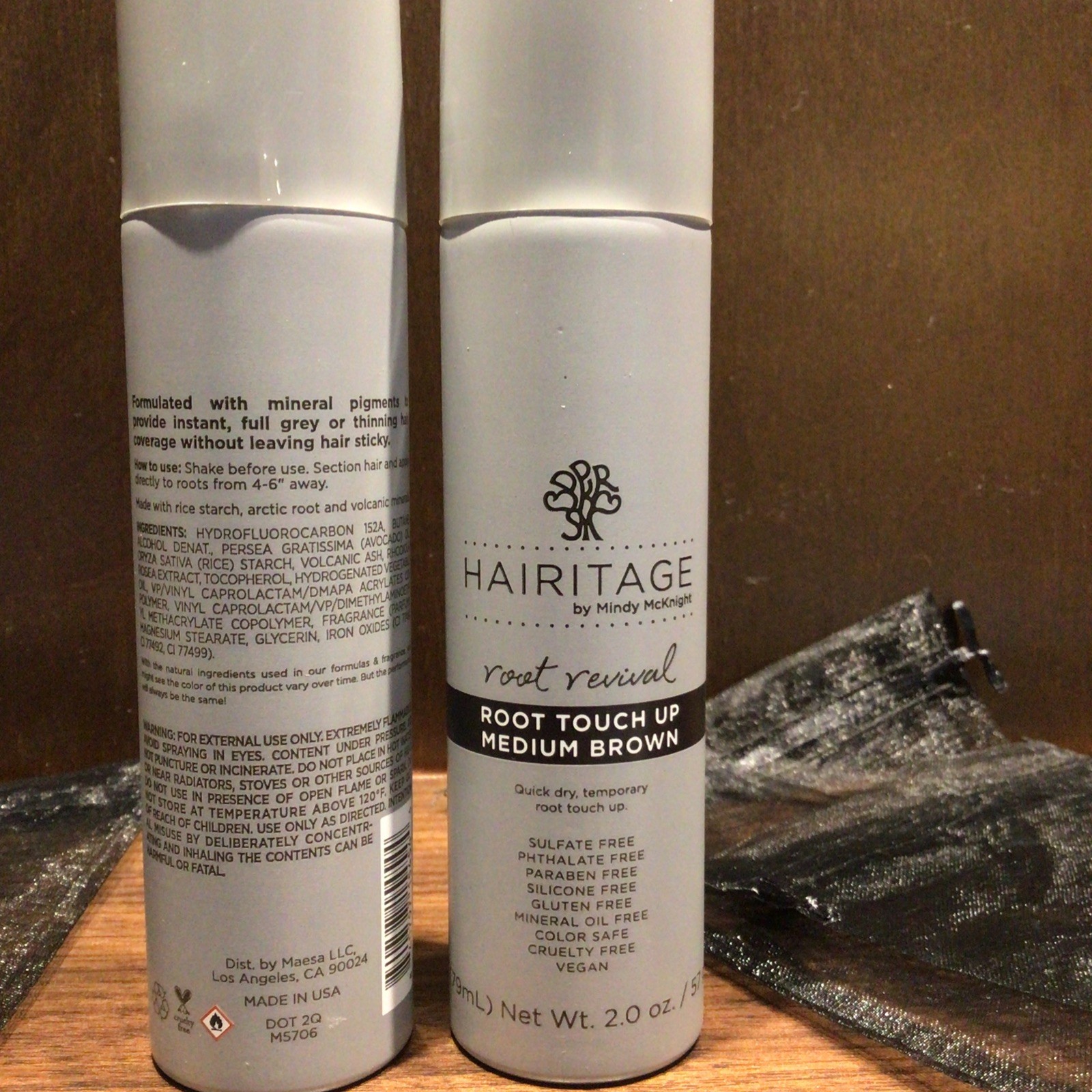 Hairitage Medium Brown Root Touch Up 2oz **LOT OF 2**
