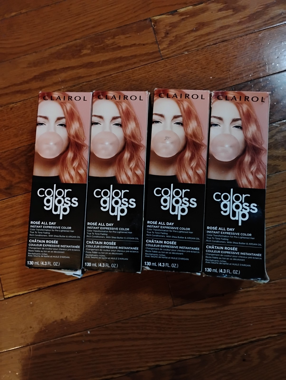 4X Clairol Color Gloss Up Rose All Day Instant Toning 4.3 Fl Oz Each
