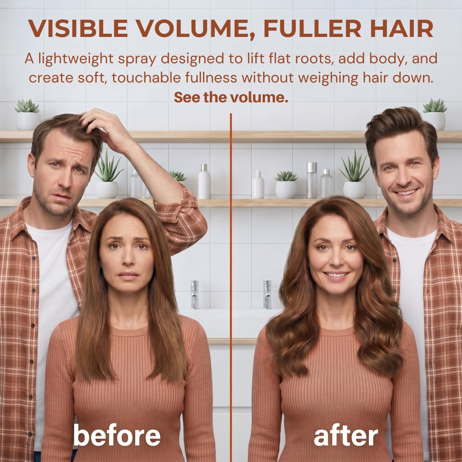 Natural Biotin Volumizing Spray – Hair Thickening & Growth for Fine Hair, Unisex