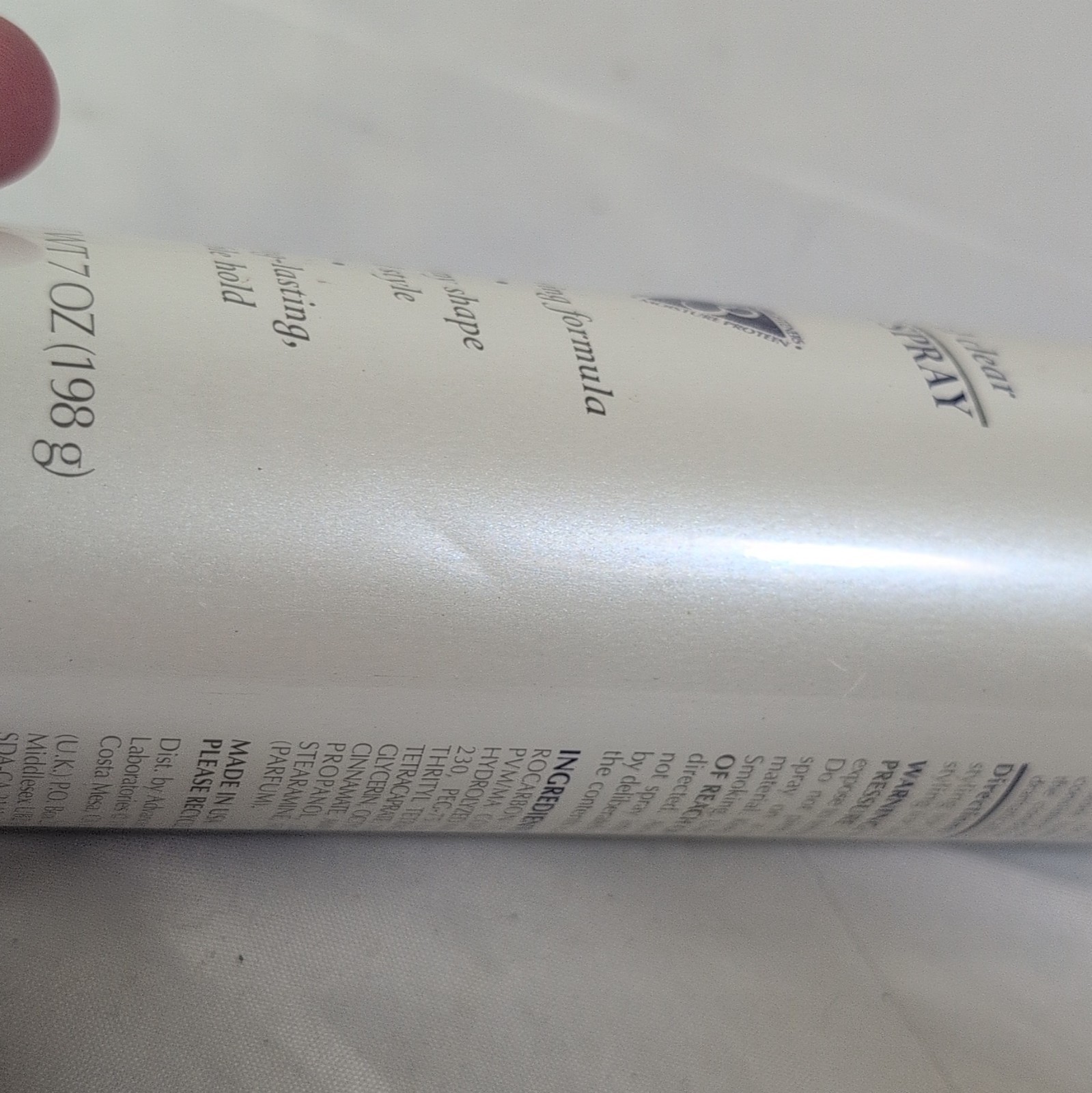 Silver Brights Crystal Clear Hairspray 7 oz Non-Yellowing Firm Hold SB-3