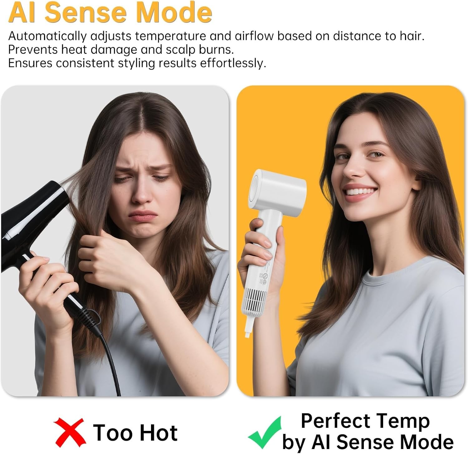 Seiga Mini Hair Dryer, 1100W High Speed, Lightweight Portable Blow Dryer