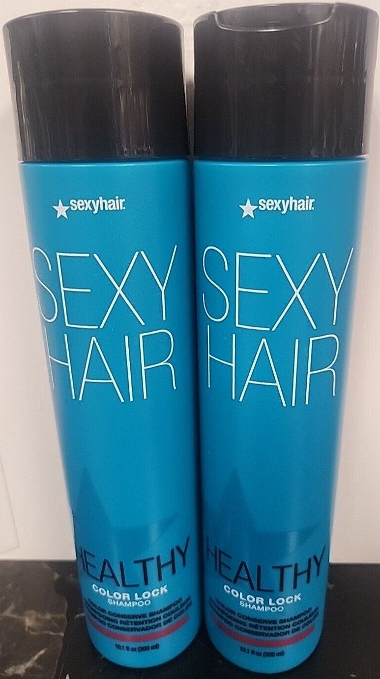 LOT OF 2 BOTTLES SEXY HEALTHY HAIR COLOR LOCK SHAMPOO – 10.1 oz EACH BOTTLE