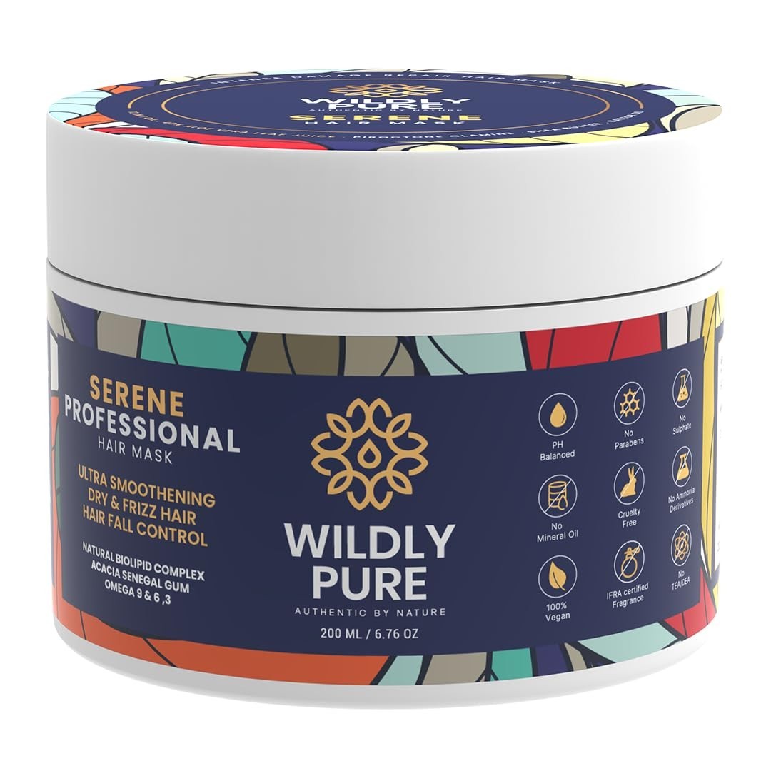 Wildly Pure Professional Hair Mask for Dry, Frizzy & Damaged Hair Men & Women
