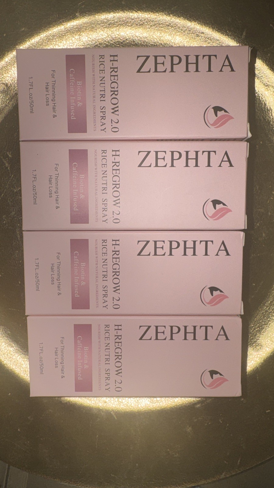 ZEPHTA H-REGROW 2.0 Rice Nutri Spray Biotin Caffeine Hair Loss 1.7 fl oz 4 unit