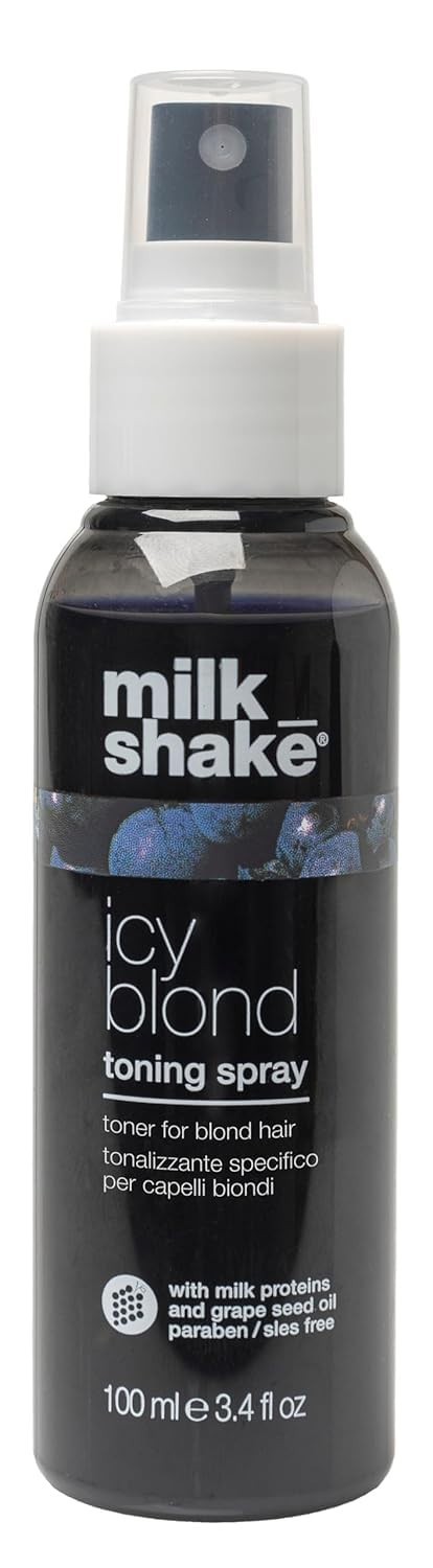 milk_shake Icy Blonde Toning Spray, 3.4 fl oz, Purple Toner Mist for Blondes