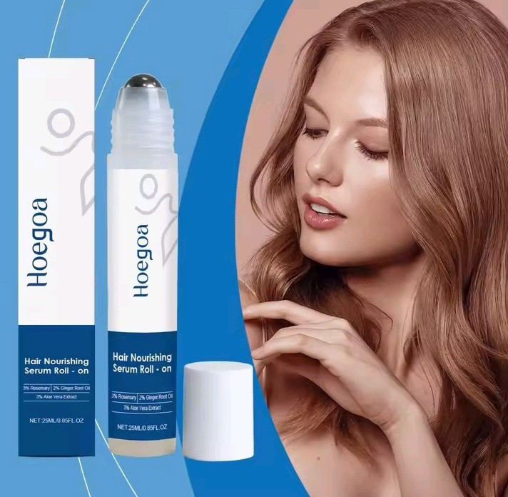 Hoegoa Hair Nourishing Serum Roll-On 25ml Hair Growth Scalp Treatment with Rosem