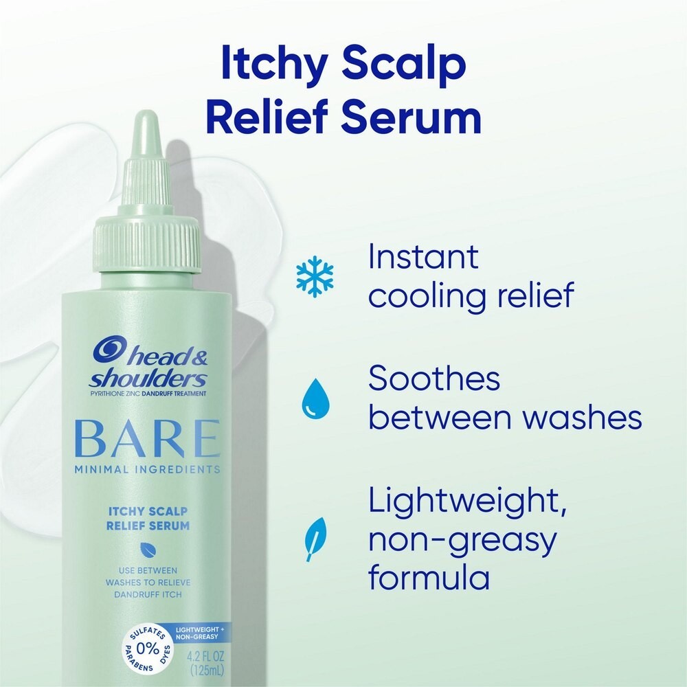 2 PACK Head & Shoulders Bare Itchy Scalp Relief Serum, 4.2 OZ