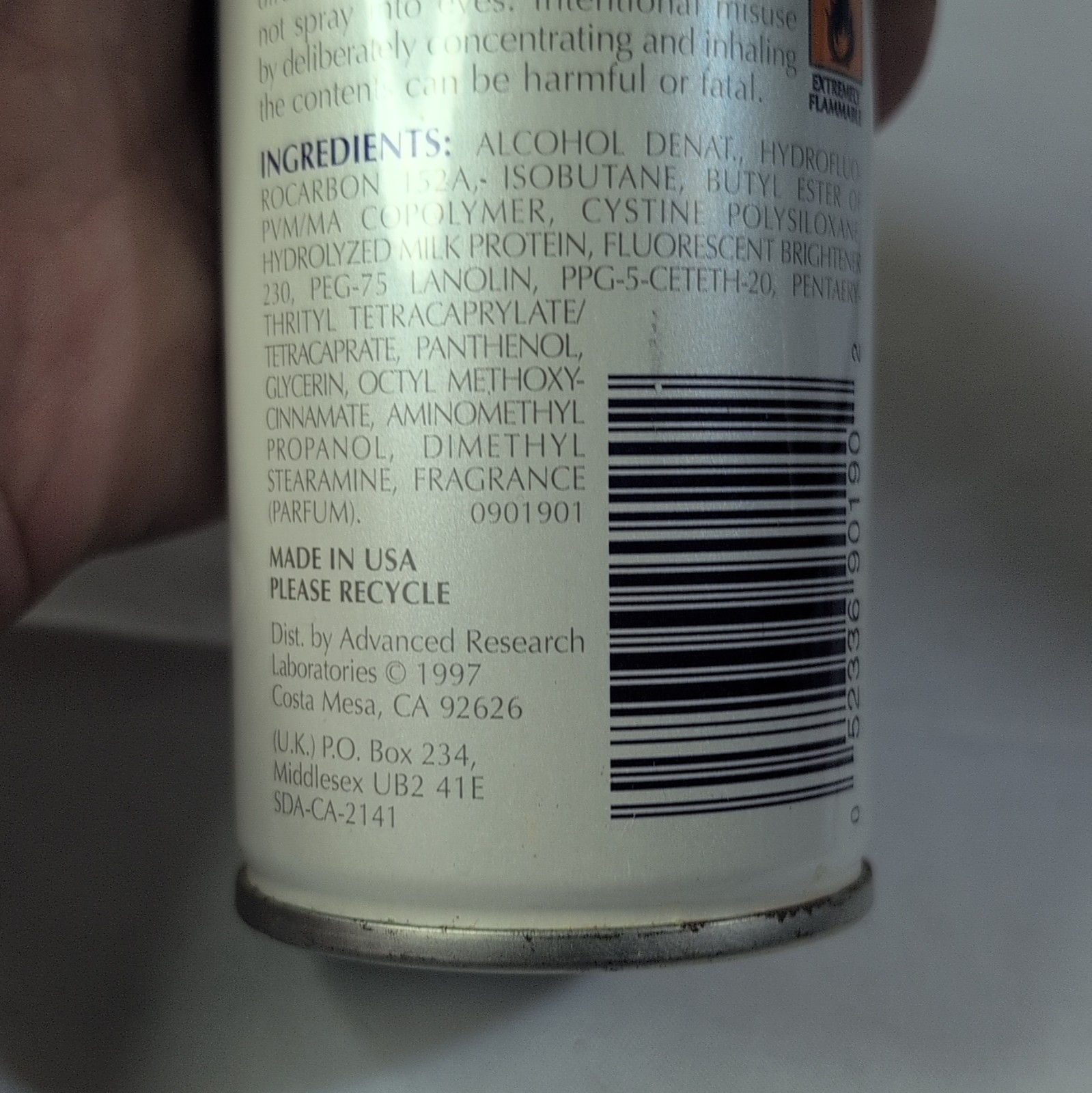 Silver Brights Crystal Clear Hairspray 7 oz Non-Yellowing Firm Hold SB-3
