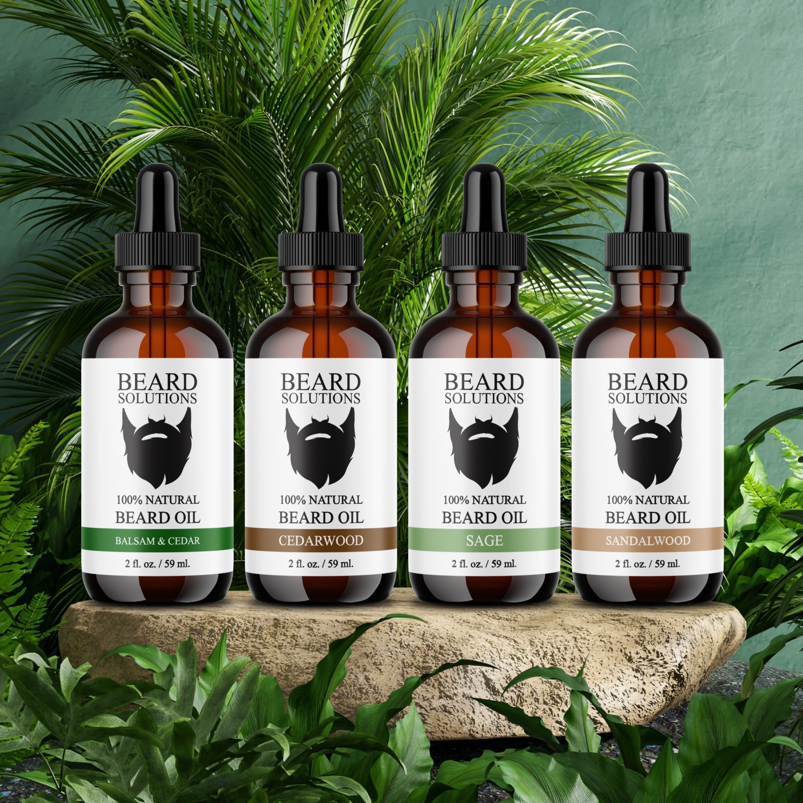 2 oz. Scented Beard Oil 100% Natural Men’s Hair Growth Serum With Essential Oils