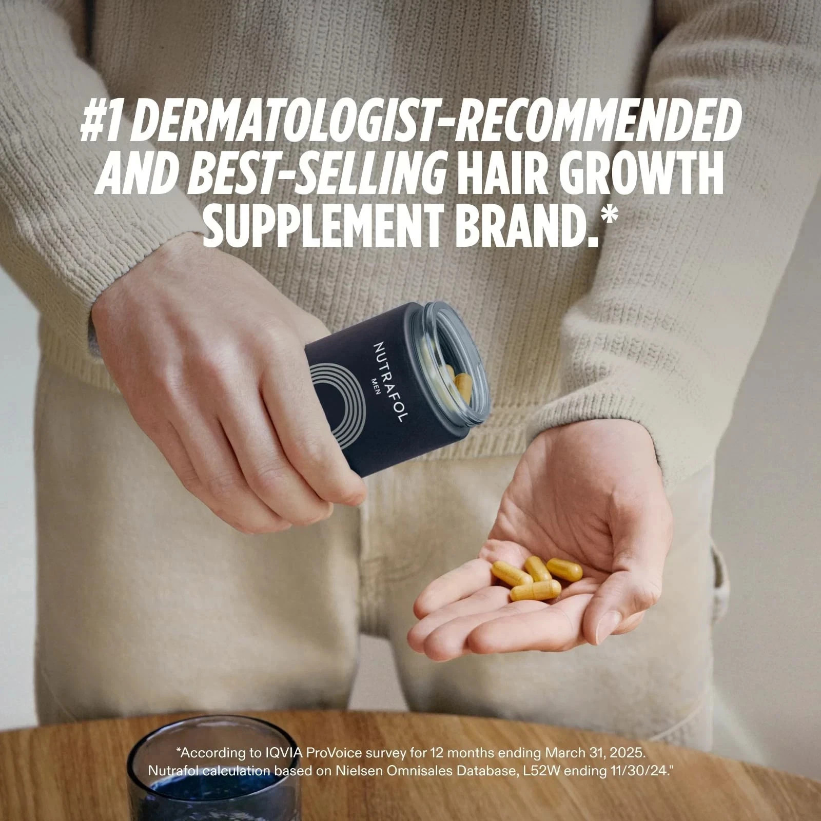 NUTRAFOL Men’s AUTHENTIC Hair Growth 1 Bottle 120 Pills 1 month supply