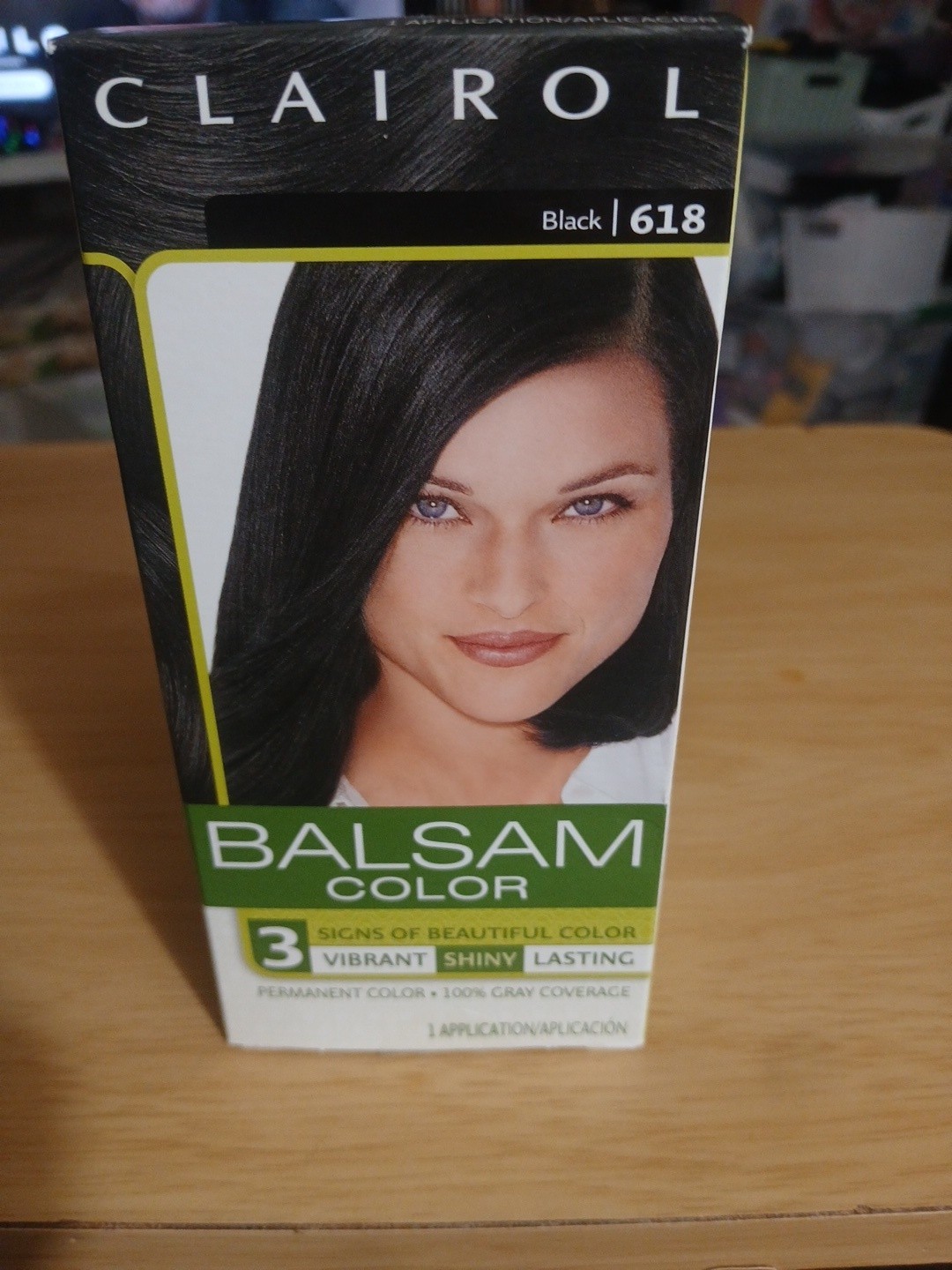 Clairol Balsam Permanent Hair Dye, 618 Black Hair Color