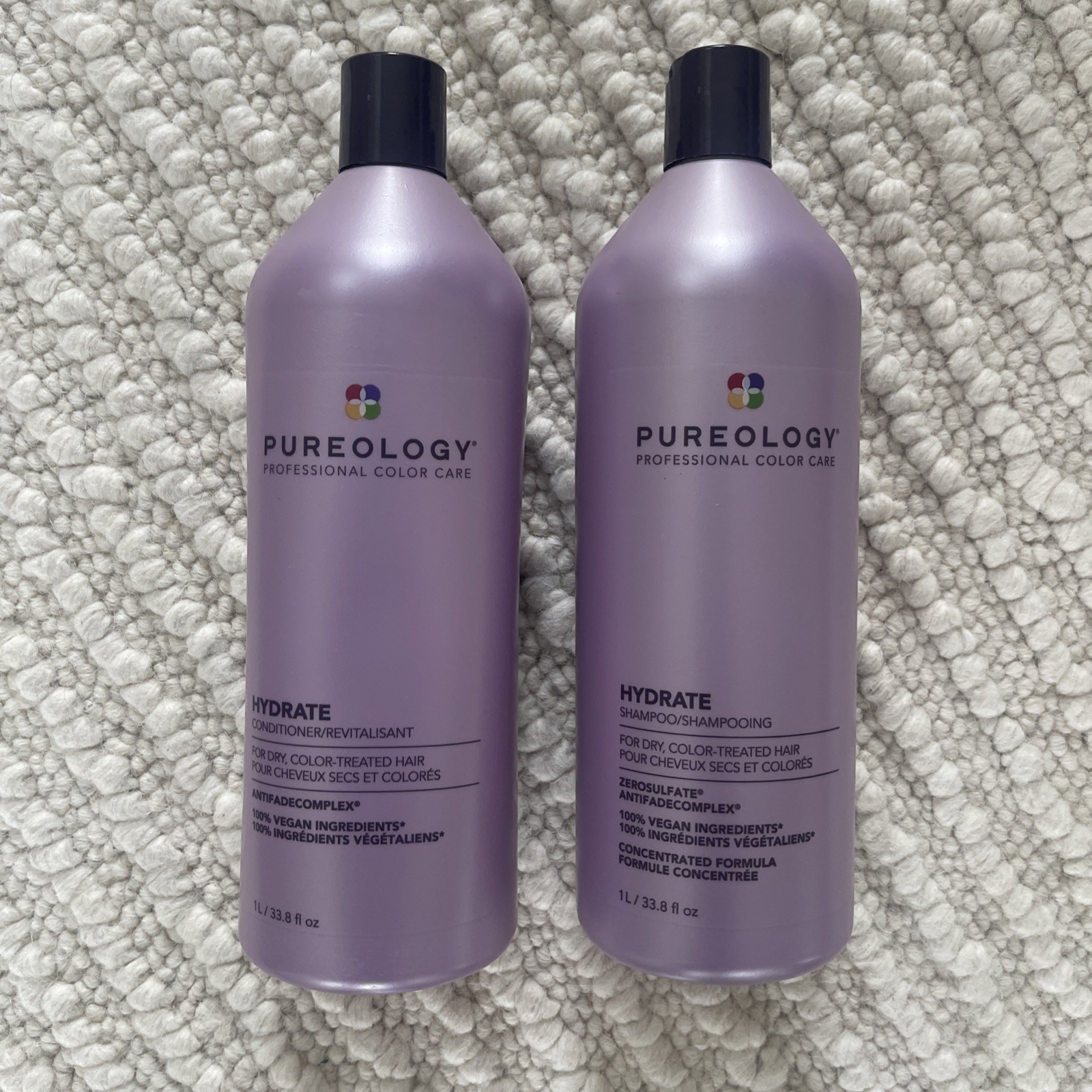 PUREOLOGY Hydrate Shampoo and Conditioner Liter Duo SET- BRAND NEW FREE SHIPPING