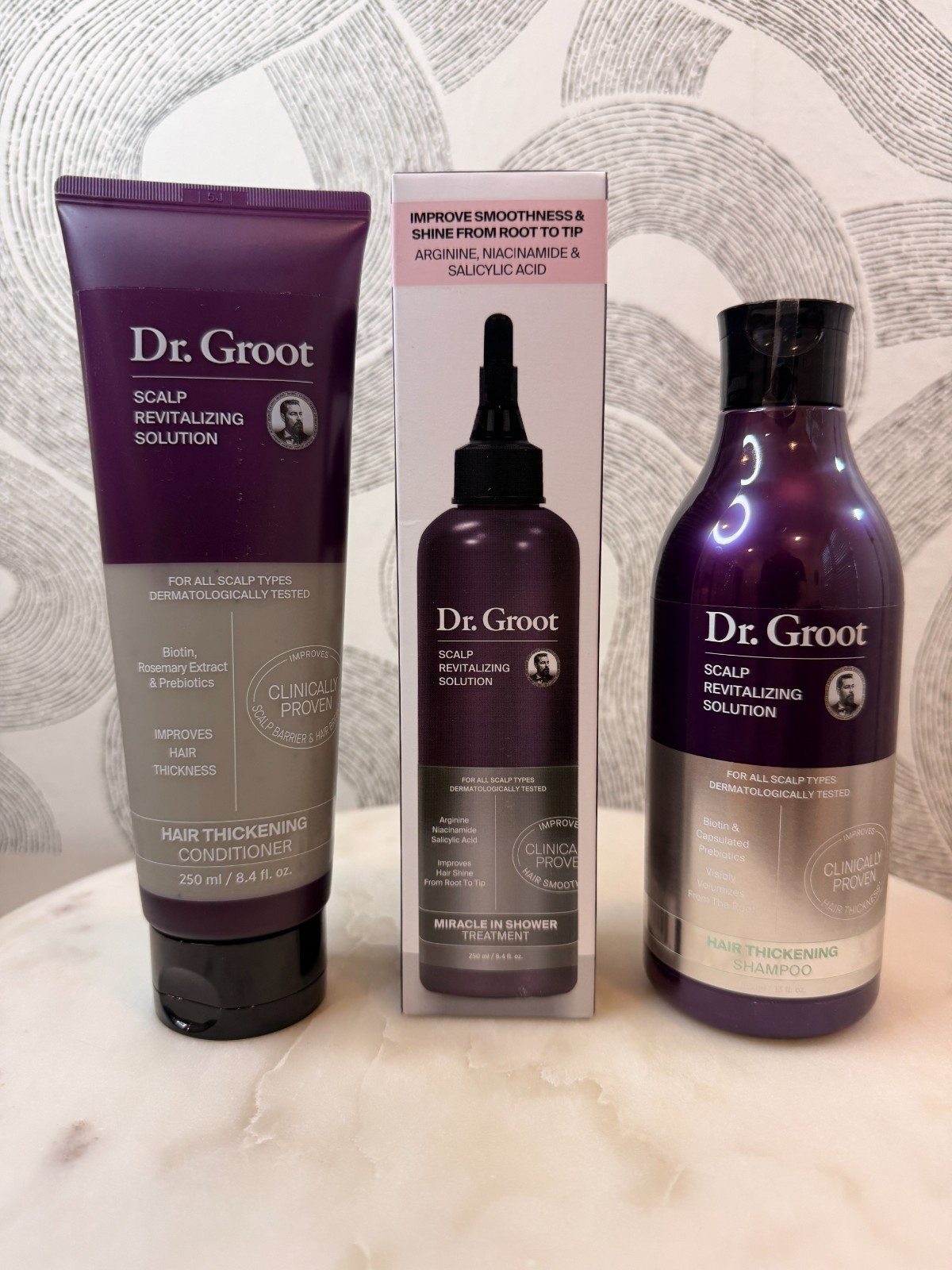 Dr. Groot Shampoo Miracle In Shower Treatment&Conditioner Hair Care Bundle – New