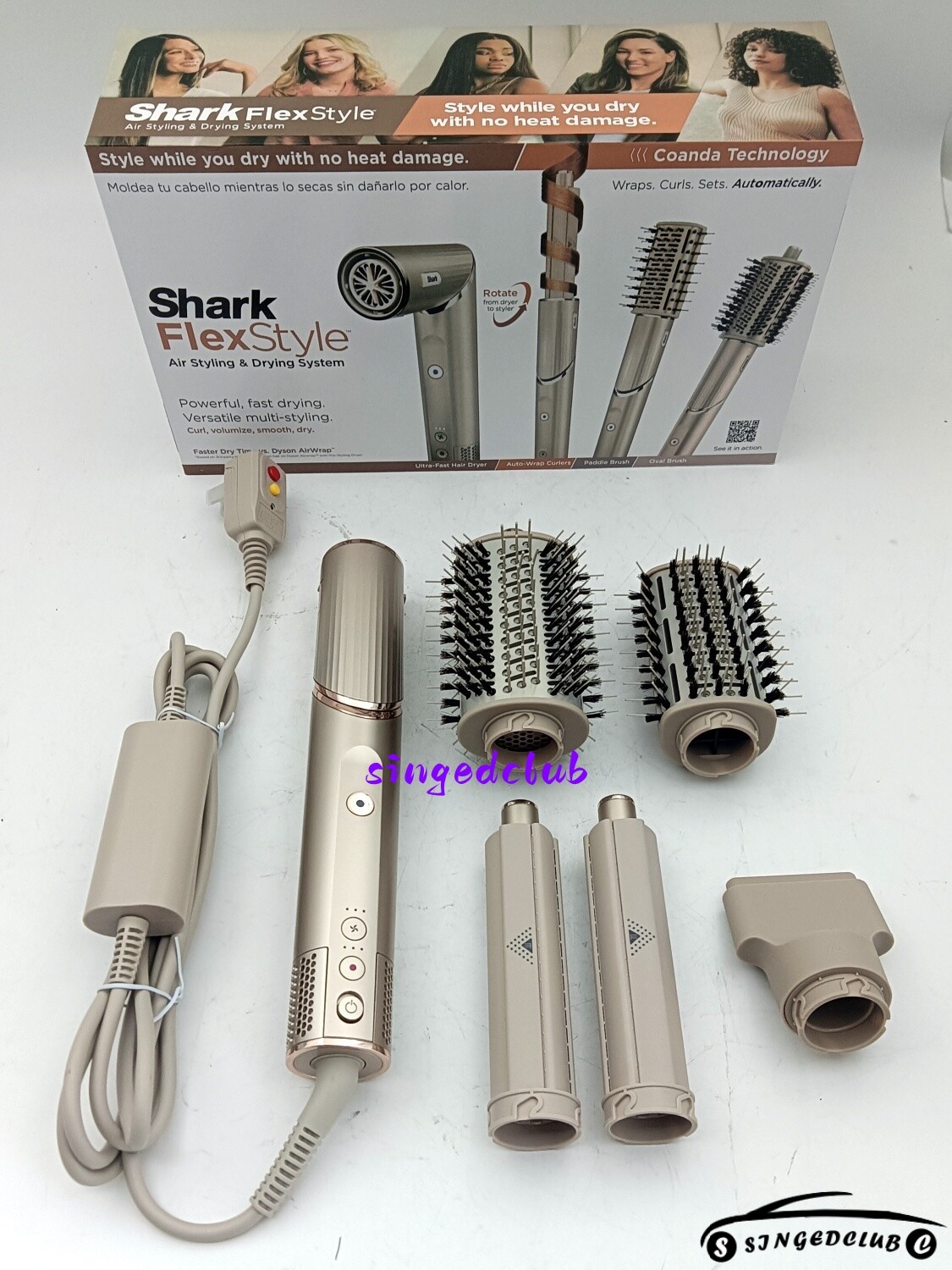 New Shark Flex Style 1300W Air Styling & Drying System – Stone (HD430) US Stock