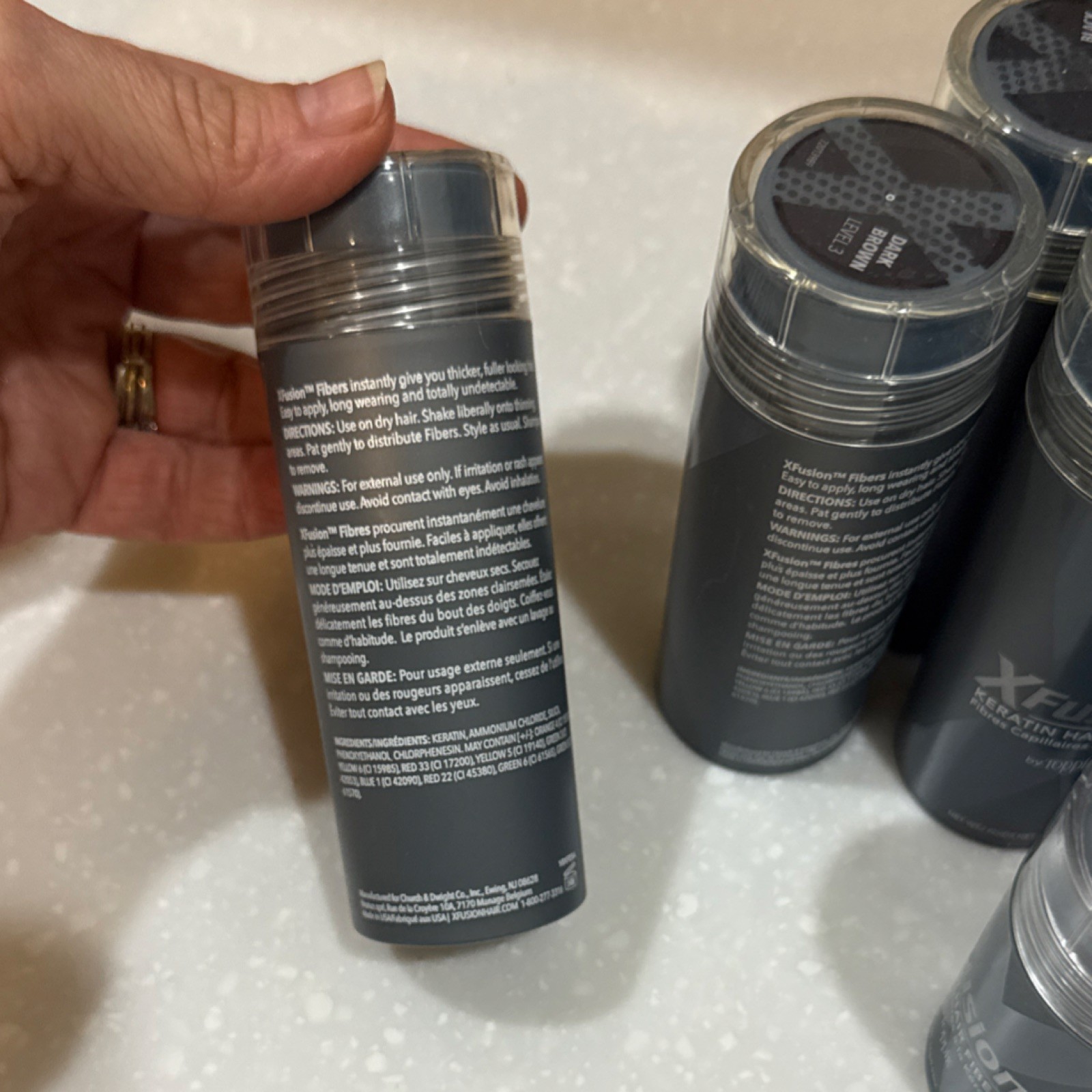 Sells as a LOT: XFusion Keratin Hair Fibers Building/Thickening Powder 28g / 1oz