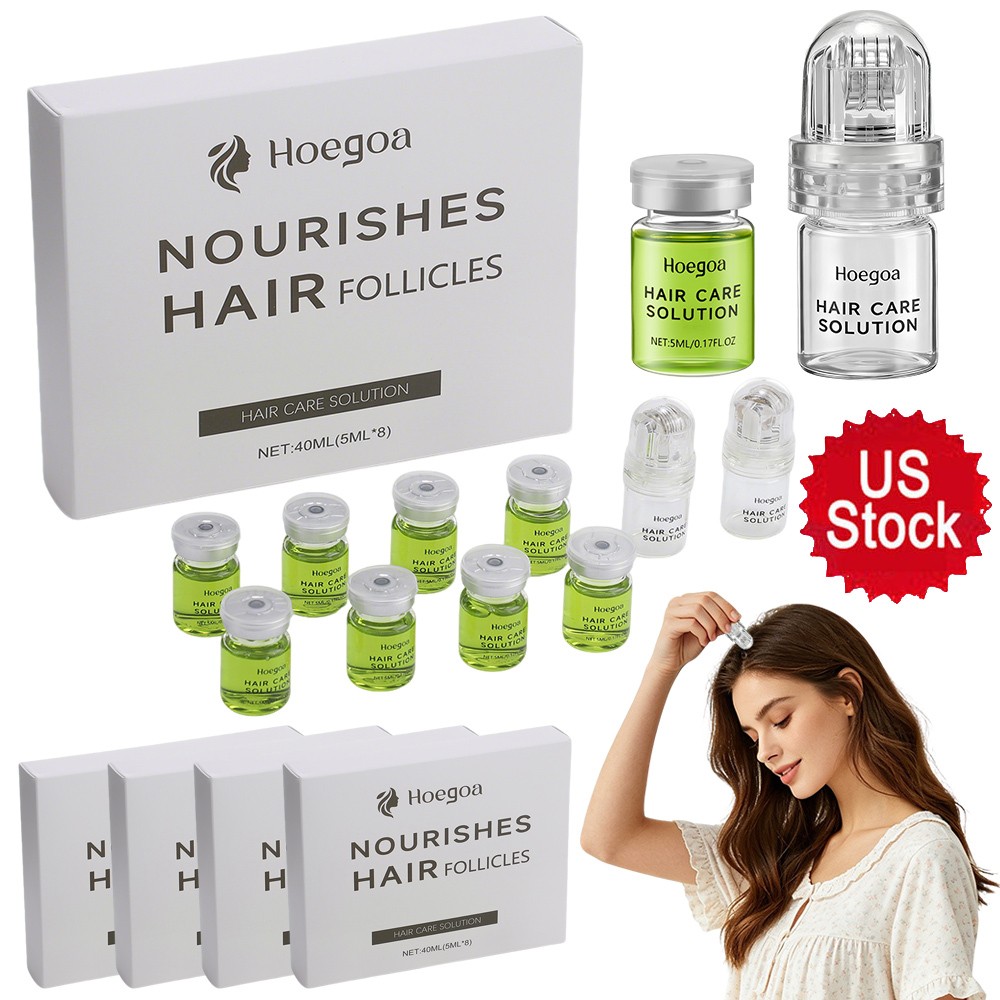 8PCS/SET MICRONEEDLE Hair Regrowth System, Advanced Hair Treatment Ginseng Serum