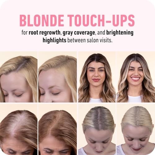 Hair Root Touch Up Powder Light Blonde Compact Thinning Hairline Coverage Gray