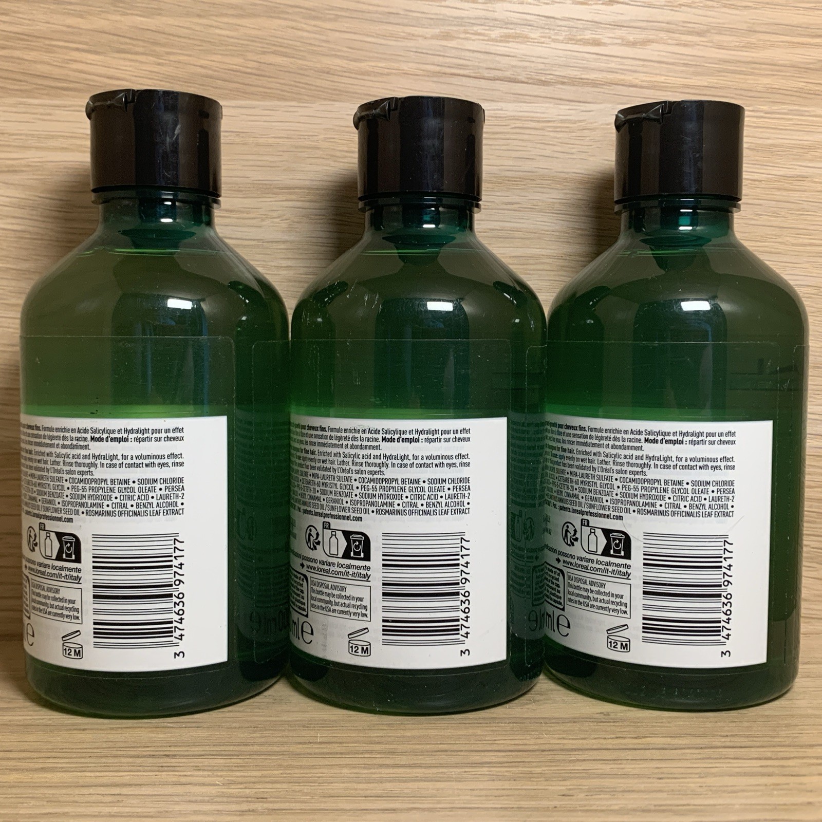 3 X L’Oreal Professionnel Volumetry Shampoo Salicylic Acid Fine Hair 10.1 Fl Oz
